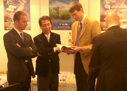 Mark Wingate and SG Kim at Munich Electronica in Germany.